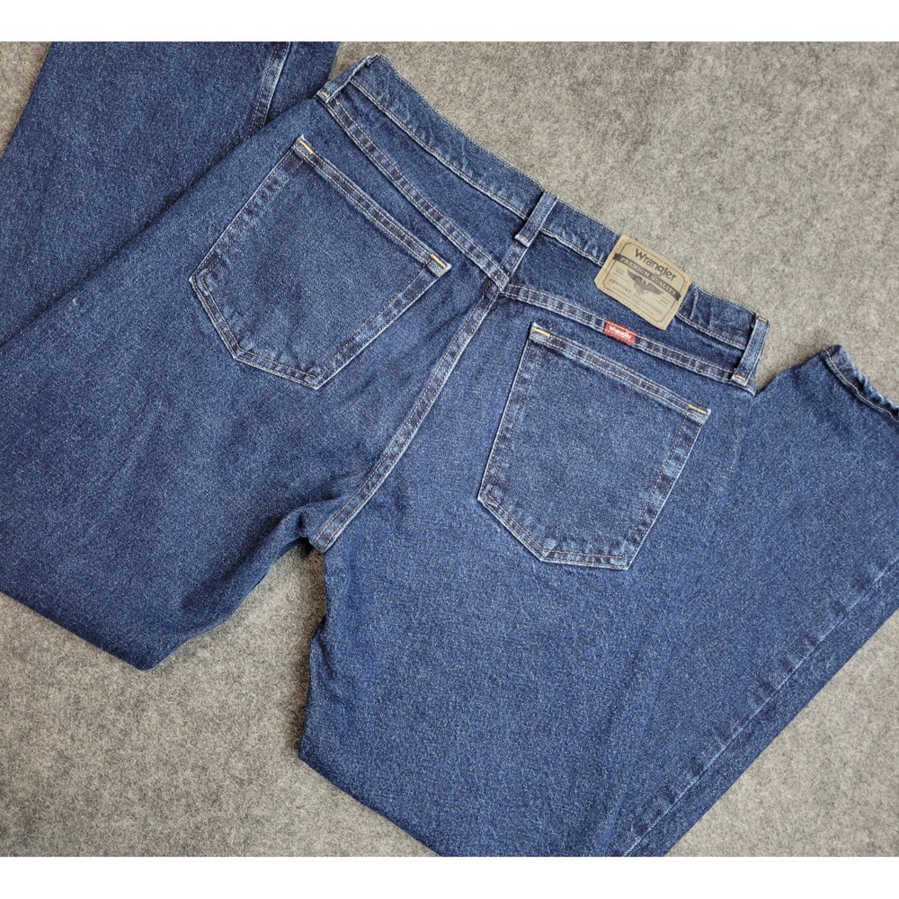 Wrangler Jeans Mens 33x30 Blue Denim Stretch Streetwear Straight Leg Americana‎